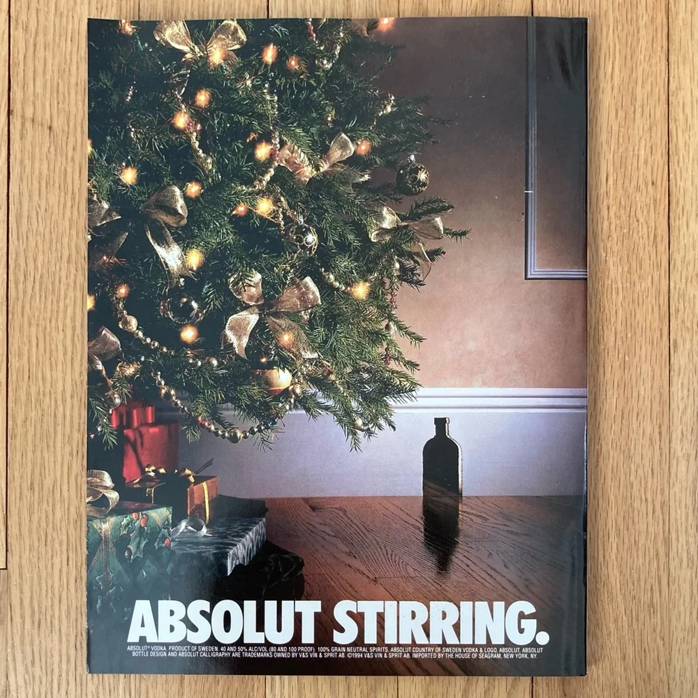 VERY RARE DKNY/ABSOLUT VODKA Gloves sealed inside New York Magazine December ‘94